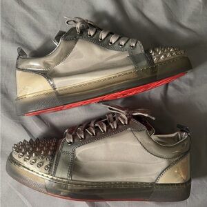 Christian Louboutin Gray Louis Junior X-Ray Low Top Sneakers Size 40EU/7M US